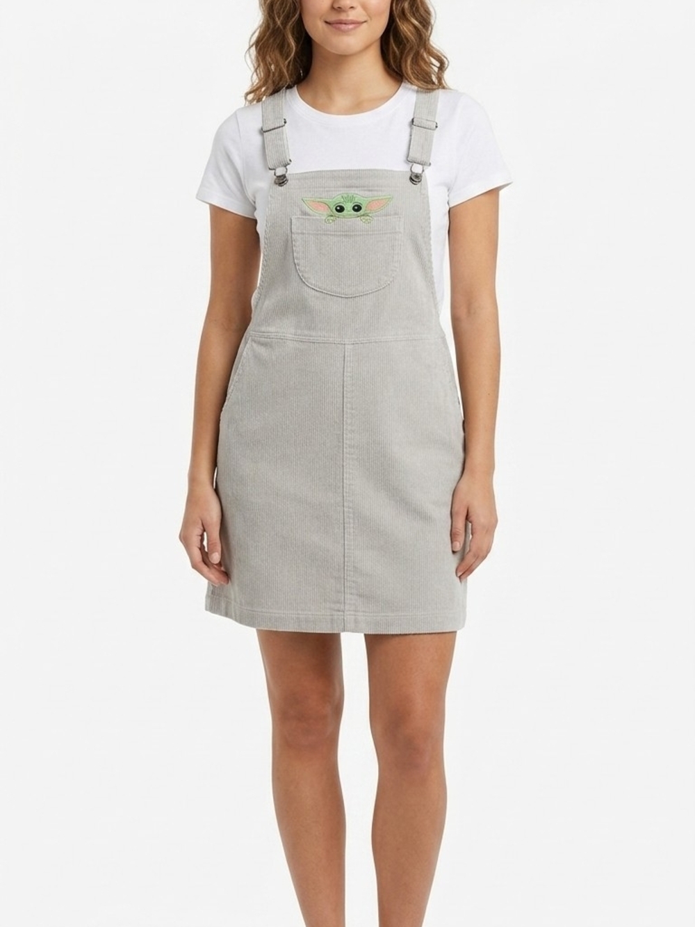 Star Wars Her Universw Grogu (Baby Yoda) Cordury Overal Dress Pinafore